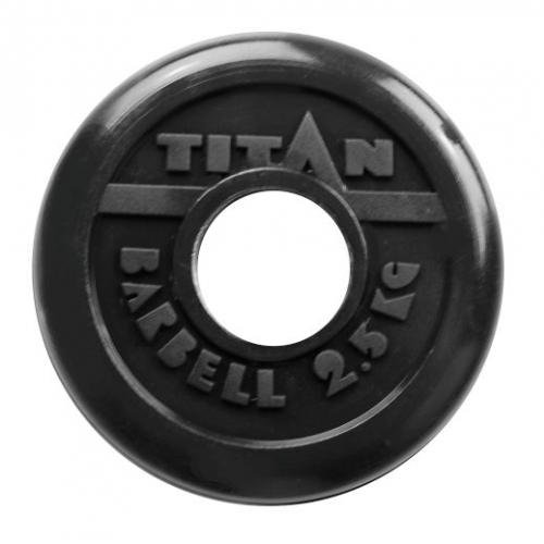 Диск обрезиненный черный Titan-51 мм - 2,5 кг